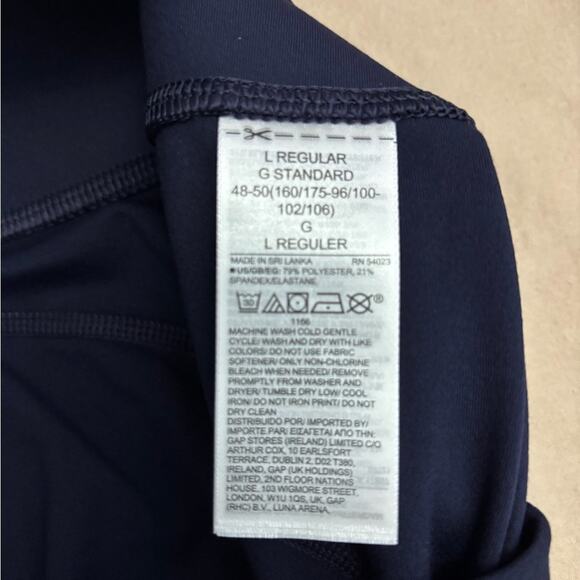 Gap Fit Under Bump Maternity Athletic Leggings Navy Blue 7/8 Length Size Large - Picture 3 of 7